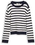 TOM TAILOR Damen Strickpullover mit Streifenmuster, blau, Gestreift, Gr. XXL