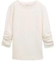 TOM TAILOR Damen Jacquard Sweatshirt, wei&szlig;, Uni, Gr. XXL