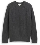 TOM TAILOR DENIM Herren Strickpullover mit Rundhalsausschnitt, grau, Meliert,...
