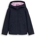 TOM TAILOR M&auml;dchen Sommer-Parka mit wasserabweisender Funktion, blau, Uni, Gr....