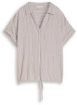 TOM TAILOR Damen Loose Fit Bluse mit Streifenmuster, beige, Gestreift, Gr. 34