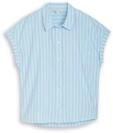 TOM TAILOR DENIM Damen Bluse mit Streifenmuster, blau, Gestreift, Gr. L