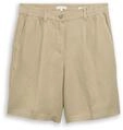 TOM TAILOR Damen Loose Fit Bermuda Shorts mit Leinenanteil, gr&uuml;n, Uni, Gr. 36