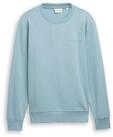 TOM TAILOR Herren Sweatshirt mit Rundhalsausschnitt, gr&uuml;n, Logo Print, Gr. XXL