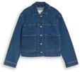 TOM TAILOR M&auml;dchen Cropped Jeansjacke mit Stretch, blau, Uni, Gr. 152
