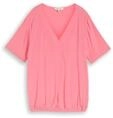 TOM TAILOR Damen Bluse aus Viskose, rosa, Uni, Gr. 36