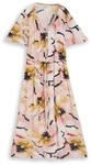 TOM TAILOR Damen Midi-Kleid mit Muster, rosa, Gebl&uuml;mt, Gr. 36