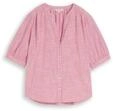 TOM TAILOR Damen Bluse aus Baumwolle, rot, Uni, Gr. 46