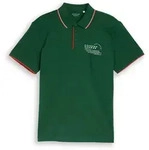 TOM TAILOR Herren Jersey Poloshirt mit Print, gr&uuml;n, Uni, Gr. XXL