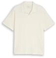 TOM TAILOR DENIM Herren Relaxed Fit Resort Poloshirt mit Waffelstruktur, wei&szlig;, Uni,