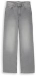 TOM TAILOR DENIM Damen TTLINOU WIDE High Waist Jeans, grau, Uni, Gr. L/32