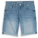 TOM TAILOR Herren TTMARVIN STRAIGHT Jeans Shorts mit Stretch, blau, Uni, Gr. 30