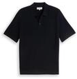 TOM TAILOR Herren Strick-Poloshirt aus Baumwolle, blau, Uni, Gr. XXL
