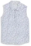 TOM TAILOR Damen Blusentop mit Muster, wei&szlig;, Gemustert, Gr. 36