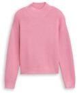 TOM TAILOR M&auml;dchen Strickpullover mit Stehkragen, rosa, Uni, Gr. 152