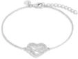 TOM TAILOR Damen Armband Herz Infinity Silber 925 - Stein Zirkonia wei&szlig;, silber,