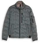 TOM TAILOR Herren Hybrid Steppjacke mit verstaubarer Kapuze, gr&uuml;n, Uni, Gr. XXL