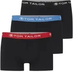 TOM TAILOR Herren Kurze Boxershorts im 3er-Pack, schwarz, Uni, Gr. XL/7
