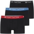 TOM TAILOR Herren Kurze Boxershorts im 3er-Pack, schwarz, Uni, Gr. XL/7