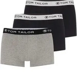 TOM TAILOR Herren Kurze Boxershorts im 3er-Pack, schwarz, Uni, Gr. S/4