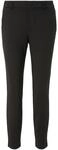 TOM TAILOR DENIM Damen Relaxed Fit Hose mit elastischem Bund, schwarz, Uni, Gr. S