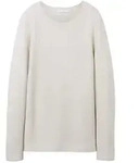 TOM TAILOR Damen Strickpullover mit Rundhalsausschnitt, braun, Meliert, Gr. S