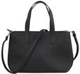 TOM TAILOR Damen TTMARLA Shopper mit kleiner Logo-Pr&auml;gung, schwarz, Uni, Gr. ONESIZE