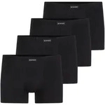 TOM TAILOR Herren Kurze Boxershorts im 4er-Pack, schwarz, Uni, Gr. XXL/8