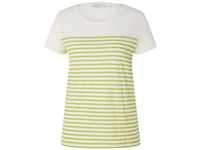 TOM TAILOR DENIM Damen T-Shirt mit Streifenmuster, grün, Streifenmuster, Gr. S