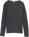 TOM TAILOR Damen Strickpullover mit V-Ausschnitt, grau, Meliert, Gr. XL