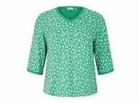 TOM TAILOR Damen Plus - Gemustertes Shirt, grün, Blumenmuster, Gr. 46