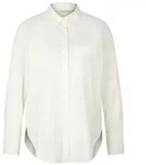 TOM TAILOR Damen Loose Fit Bluse mit Brusttasche, wei&szlig;, Uni, Gr. 38