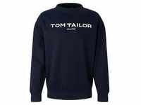 TOM TAILOR Herren Sweatshirt mit Logoprint, blau, Logo Print, Gr. L