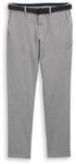 TOM TAILOR Herren TTTRAVIS SLIM Chino Hose mit G&uuml;rtel, blau, Meliert, Gr. 38/34