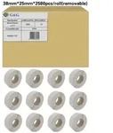 G&G 12 Etikettenrollen kompatibel zu Zebra 800261-107 wieder abl&ouml;sbar (38 x...
