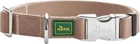 HUNTER Hundehalsband Inari beige, Gr. M, Breite: ca. 1,5 cm, L&auml;nge: ca. 30 - 45 cm