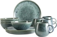 M&auml;ser Fr&uuml;hst&uuml;ck Set 12-tlg. Carellia Steinzeug, grau
