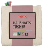 3er-Pack memo Haushaltsreinigungstuch mit Farbf&auml;hnchen (kompatibel) natur