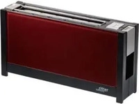 ritter Langschlitz-Toaster volcano 5 mit Br&ouml;tchenaufsatz, extra schmal, rot