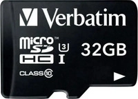 Verbatim Micro SDHC-Speicherkarte Card Pro, Class 10 mit Adapter, 32 GB