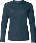 VAUDE Damen-Langarmshirt 'Essential' mit Rundhalsausschnitt, dark sea uni, Gr. 42