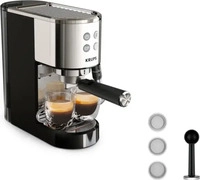 KRUPS Siebtr&auml;ger-Kaffeemaschine Virtuoso+ XP444C, schwarz/silber