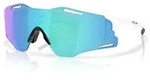 OAKLEY Sonnenbrille Cybr Zero Polished White | Prizm Sapphire OO9512D-