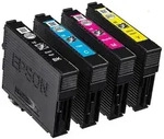4x Original Epson Tinten Patronen 16 f&uuml;r WorkForce WF 210 2510 2630 2650 3750...