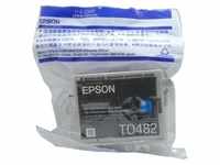 Original Epson Tinten Patrone T0482 cyan für Stylus Photo 200 300 500 600 Bli...
