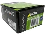 Original Lexmark Toner 802HY 80C2HY0 gelb f&uuml;r CX410 CX510 oV
