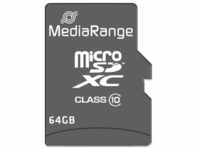 MediaRange microSDXC Speicherkarte 64 GB Klasse 10 SD-Karten Adapter 60 MB/s ...