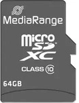 MediaRange microSDXC Speicherkarte 64 GB Klasse 10 SD-Karten Adapter 60 MB/s ...
