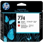 Original HP Druckkopf 774 mattschwarz chromatisch rot P2V97A f&uuml;r DesignJet Z ...