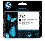 Original HP Druckkopf 774 Helles Grau Photo + Photo-Schwarz P2W00A f&uuml;r Design...